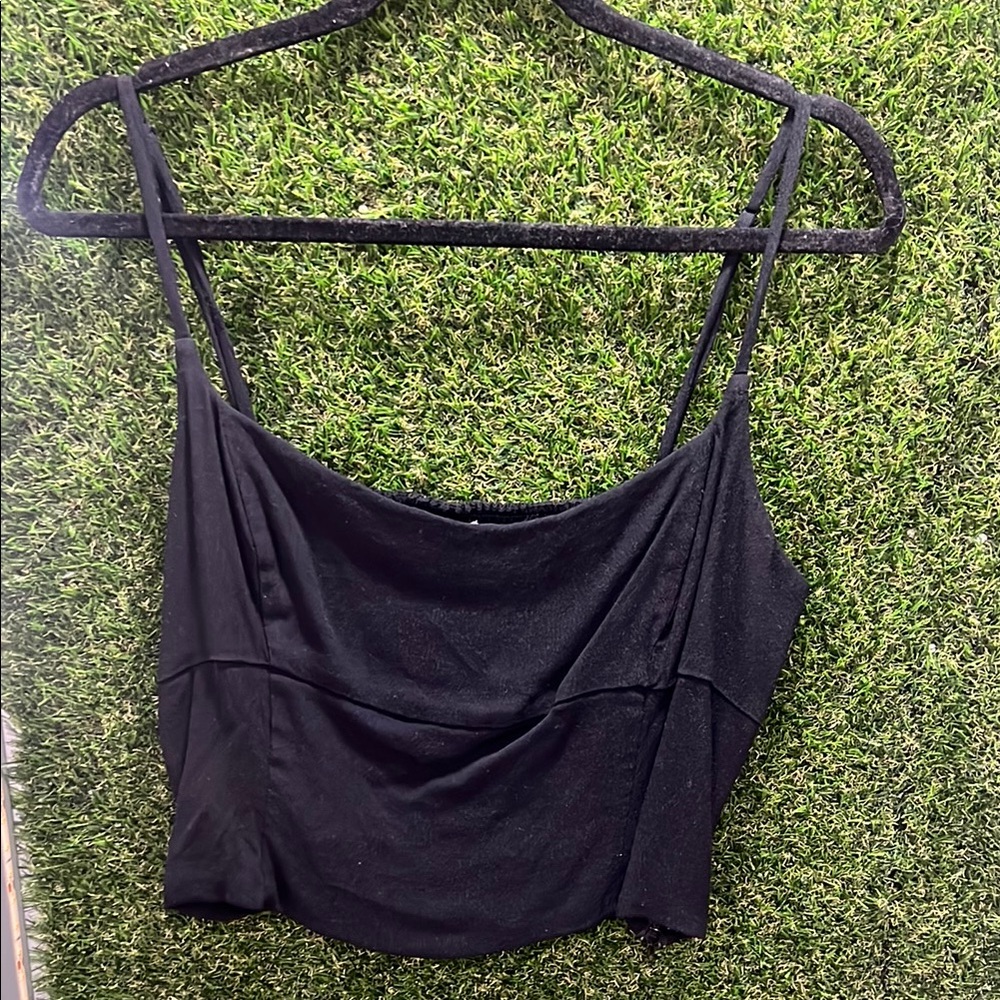 Wilfred Black Fitted Crop Camisole